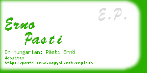 erno pasti business card