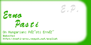 erno pasti business card